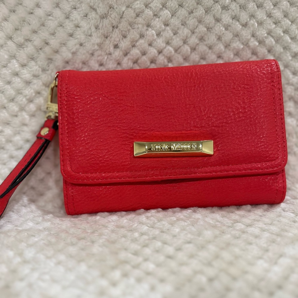 Steve Madden Red Leather Women's Wallet or Wristlet